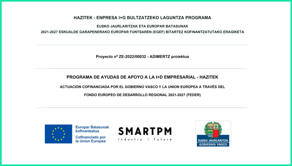 Actuación cofinanciada por el Gobierno Vasco y la Unión Europea a través del fondo europeo de desarrollo regional 2021-2027 (FEDER)