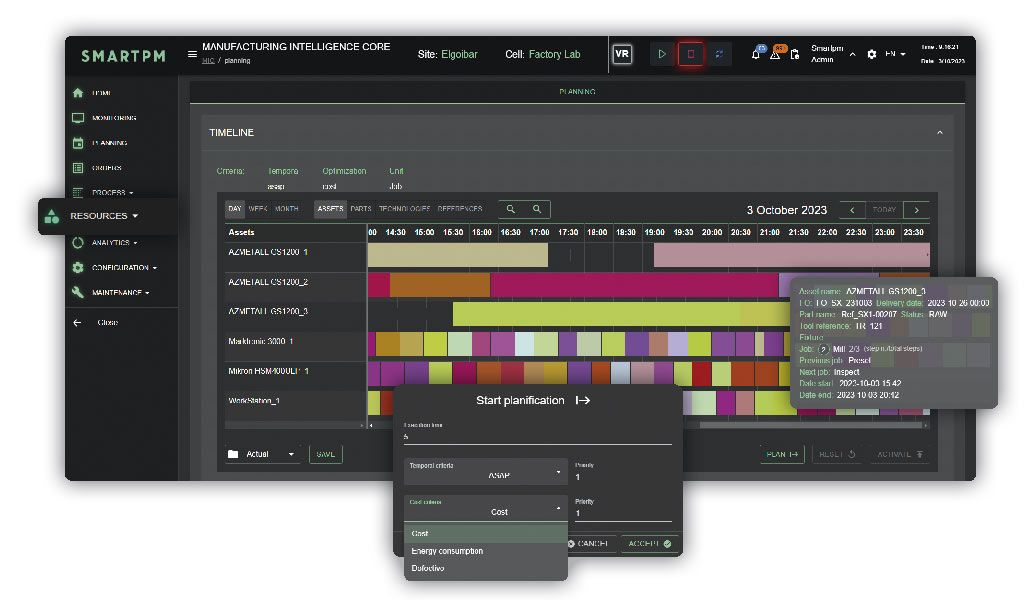 Interfaz de la plataforma MIC con el módulo PLANNER